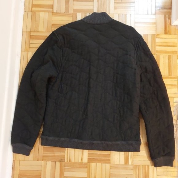 Club monaco 100% wool men coat bomber size L - Picture 3 of 5